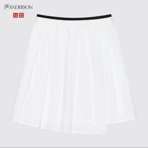 JW Anderson White Midi Skirt with Black Trim